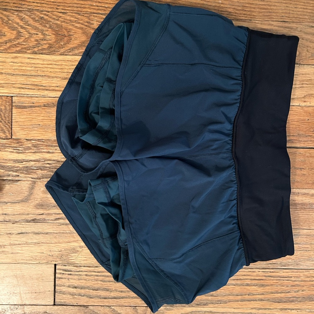 Lululemon Athletica Black and Dark Green Shorts